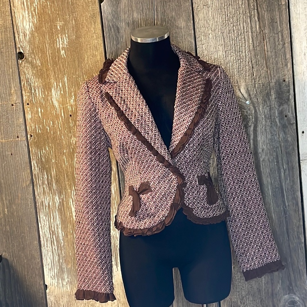 Hi studio Jonathan Martin classy new tweed blazer size 8     (14)